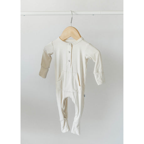 Long Sleeve Romper - Cream - HoneyBug 