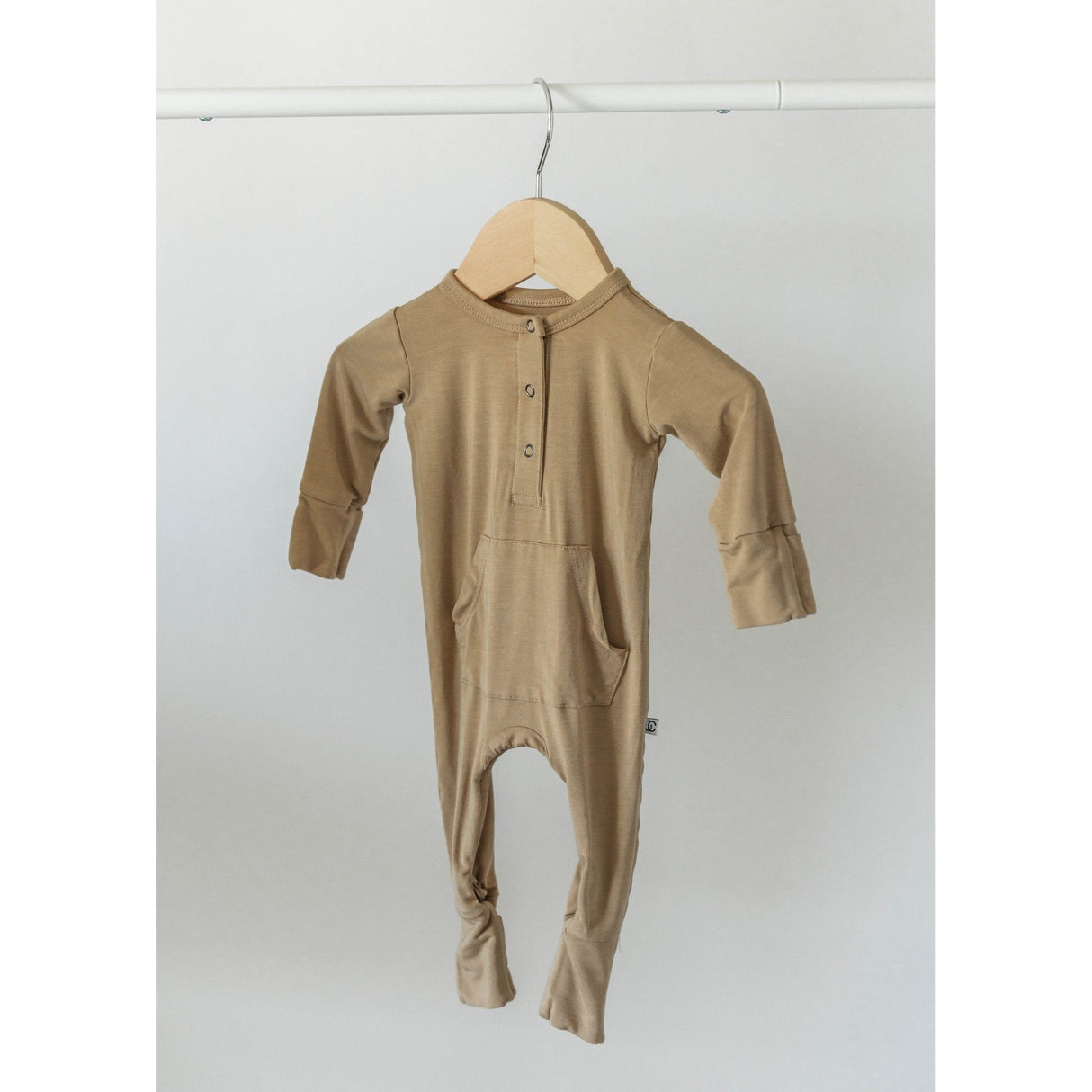 Long Sleeve Romper - Desert Tan - HoneyBug 