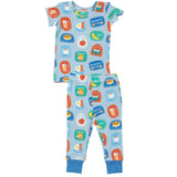 Loungewear Set - Breakfast Club Patches Blue - HoneyBug 