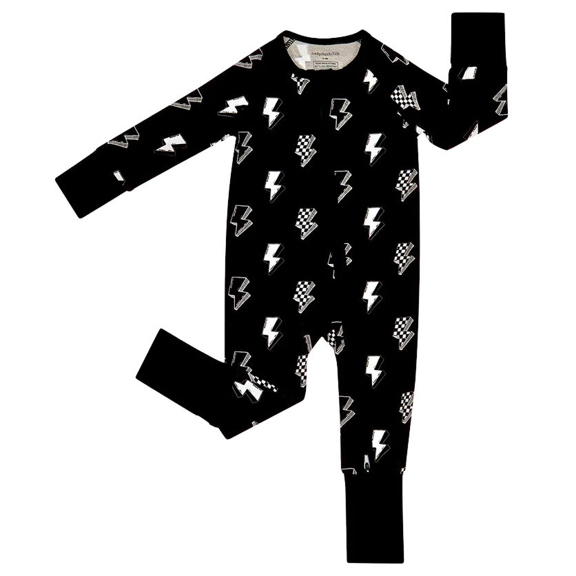 Bamboo Zip Romper | Ink Bolts