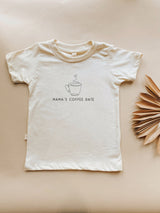 Mama's Coffee Date - Organic Cotton Kids Graphic Tee - HoneyBug 