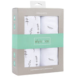 Crib Sheet Set - Forest Grey Leaf - HoneyBug 