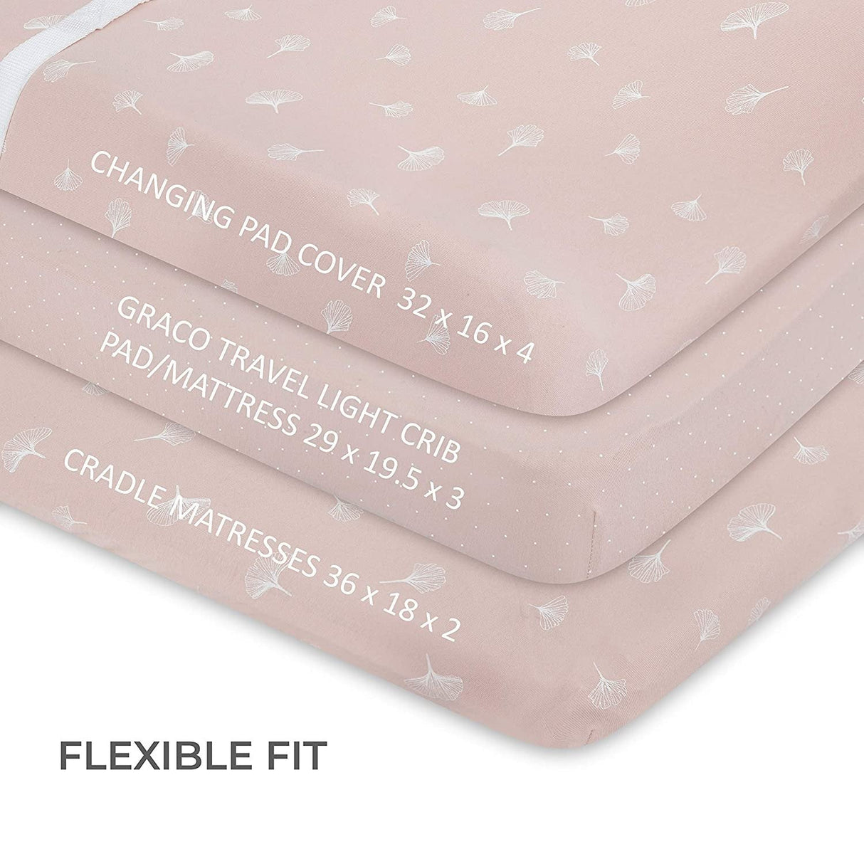 Changing Pad Cover | Cradle Sheet Set - Gingko & Pin Dot - HoneyBug 