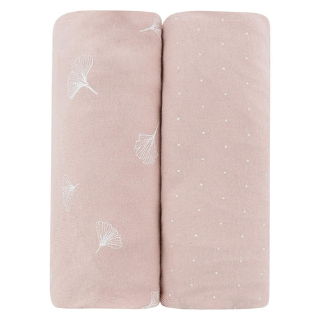 Changing Pad Cover | Cradle Sheet Set - Gingko & Pin Dot - HoneyBug 