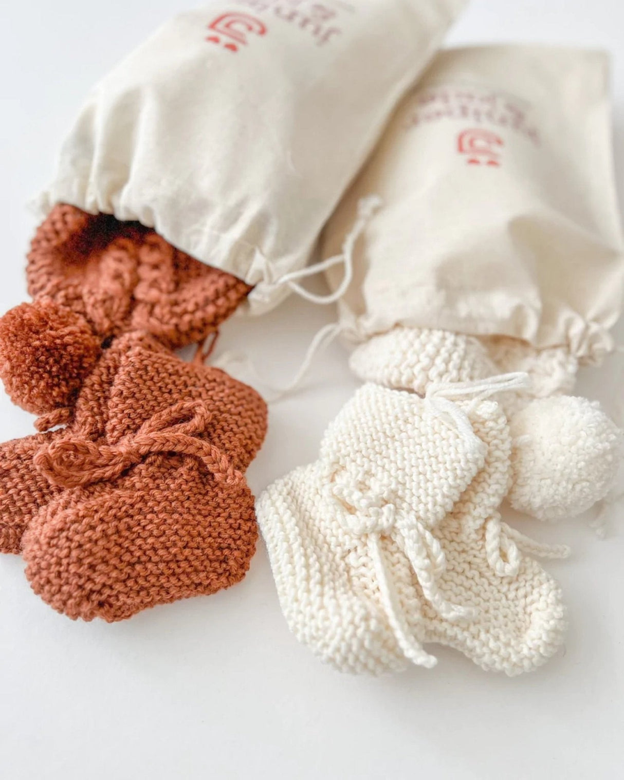 Merino Wool Bonnet & Bootie Set | Cinnamon - HoneyBug 