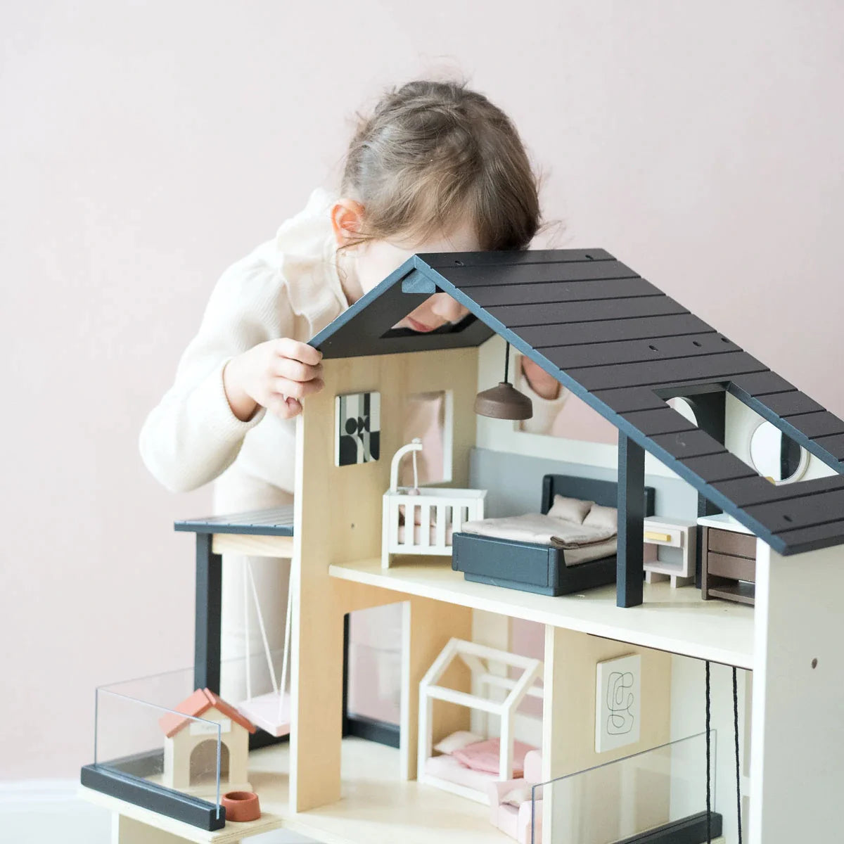 Tiny Land® Modern Family Dollhouse - HoneyBug 