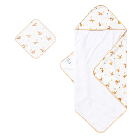 Monkey Hooded Towel Set - HoneyBug 