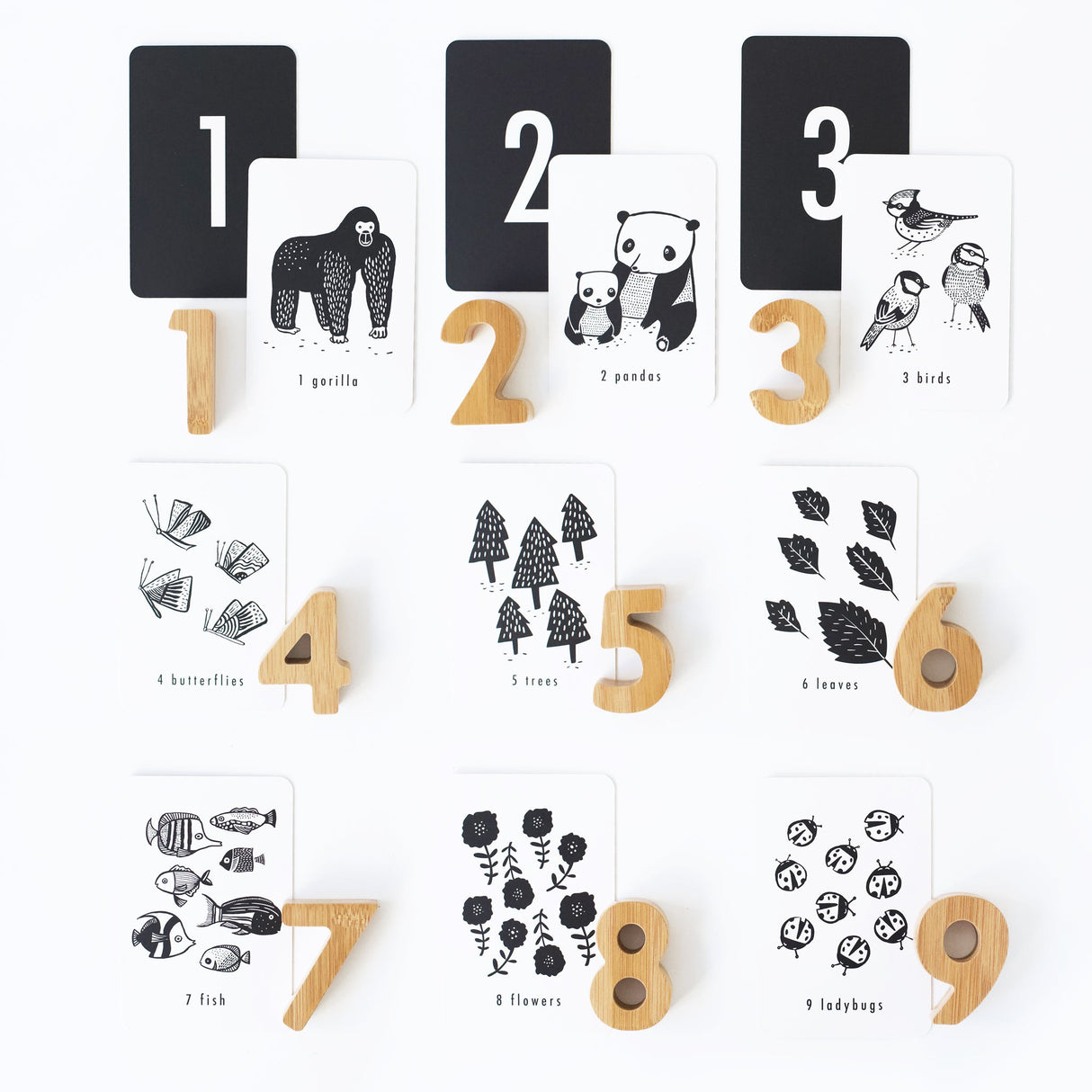 Nature Number Cards - HoneyBug 