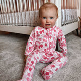 Organic Footie - Pink Balloons