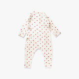 Apple Waffle Zip Romper