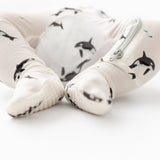 Orca Zippered Footie