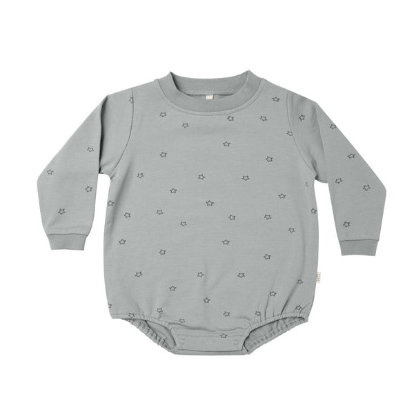 Crewneck Bubble Romper Stars - HoneyBug 