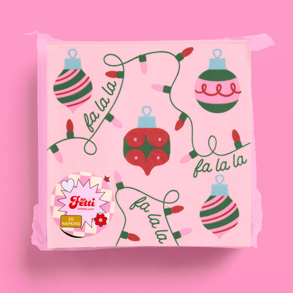 Deck the Halls Napkins - 25 Square Napkins