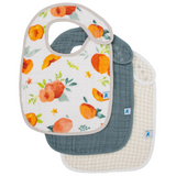 Cotton Muslin Classic Bib 3 Pack - Georgia Peach