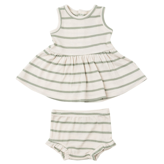 Peplum Tank And Bloomer - Desert Sage + Sugar Swizzle - HoneyBug 