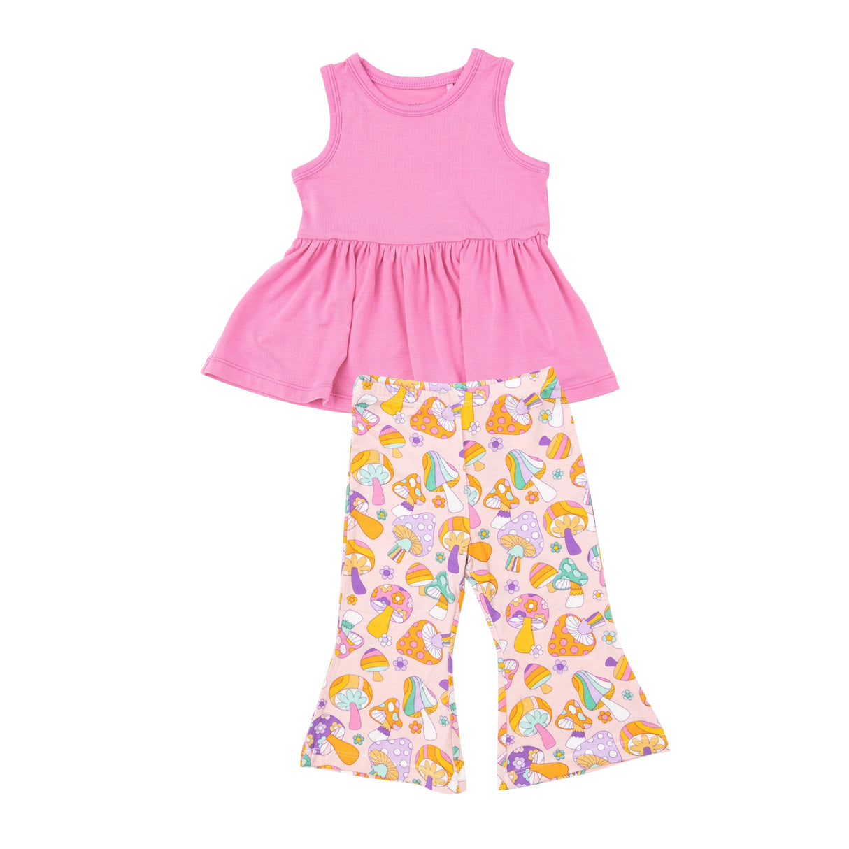 Peplum Tank Top + Baby Bells - Flower Power Mushrooms