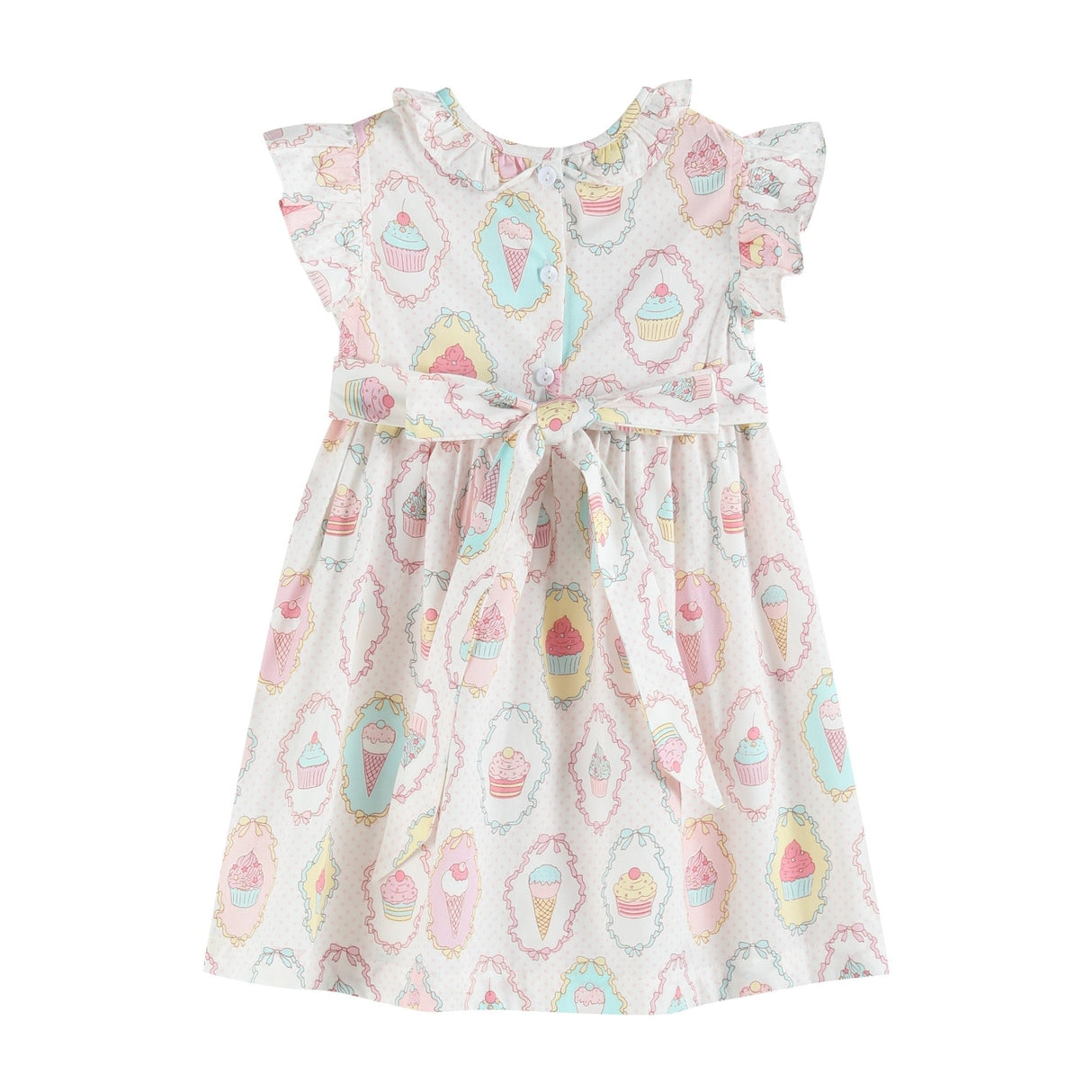 Pink and White Birthday Girl Smocked Dress