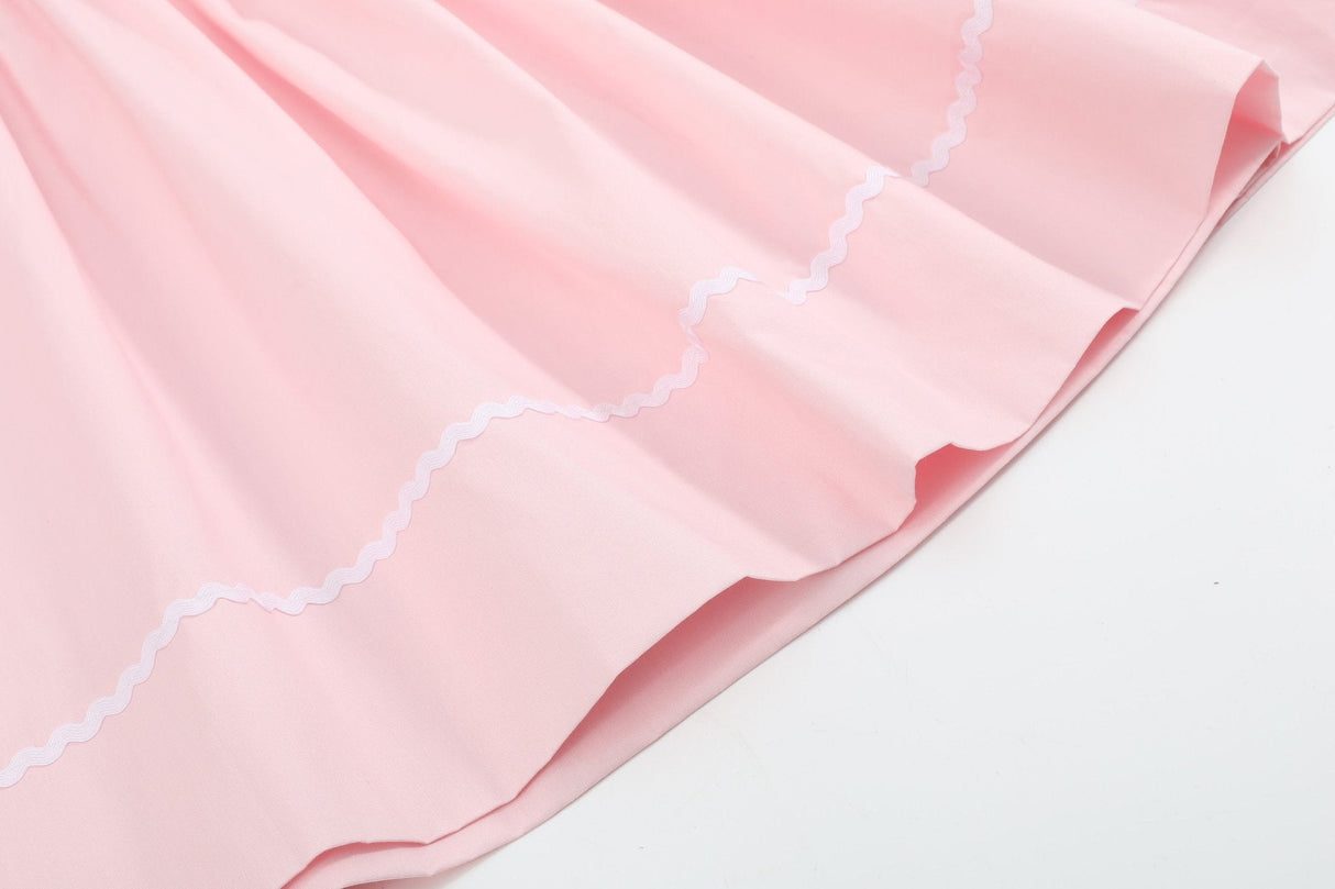 Pink Butterflies Smocked Bishop Dress