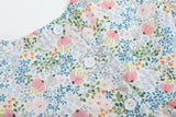 Pink Floral Print Smocked Futter Romper
