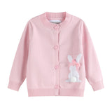 Pink Knit Easter Bunny Cardigan