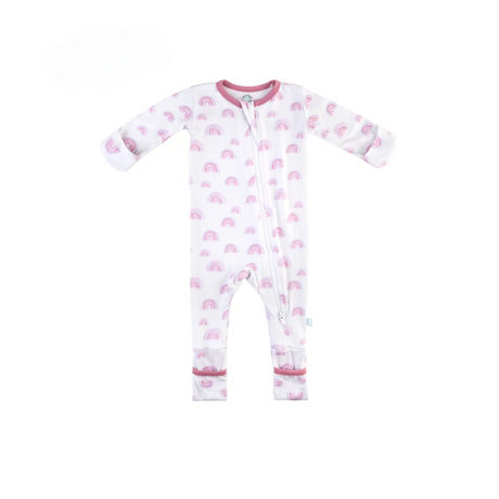 Bamboo Pajamas - Pink Rainbow - HoneyBug 