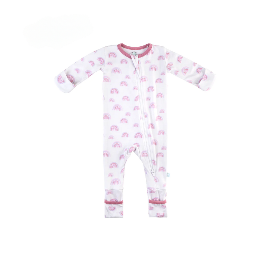 Bamboo Pajamas - Pink Rainbow - HoneyBug 