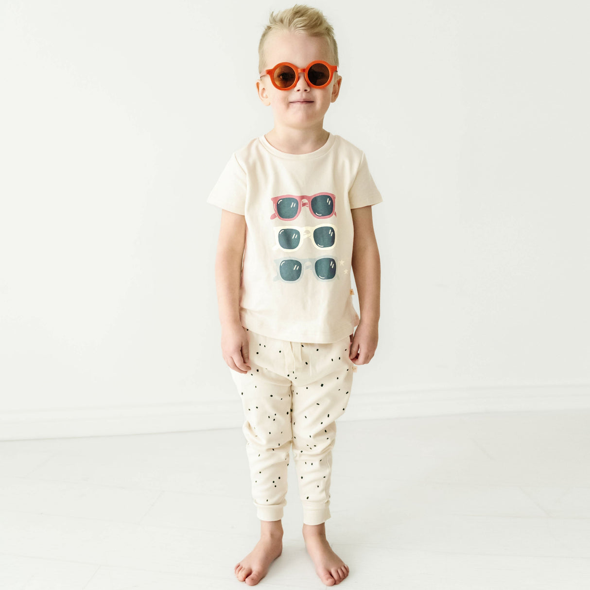 Organic Baby Toddler Harem Pants - Pixie Dots