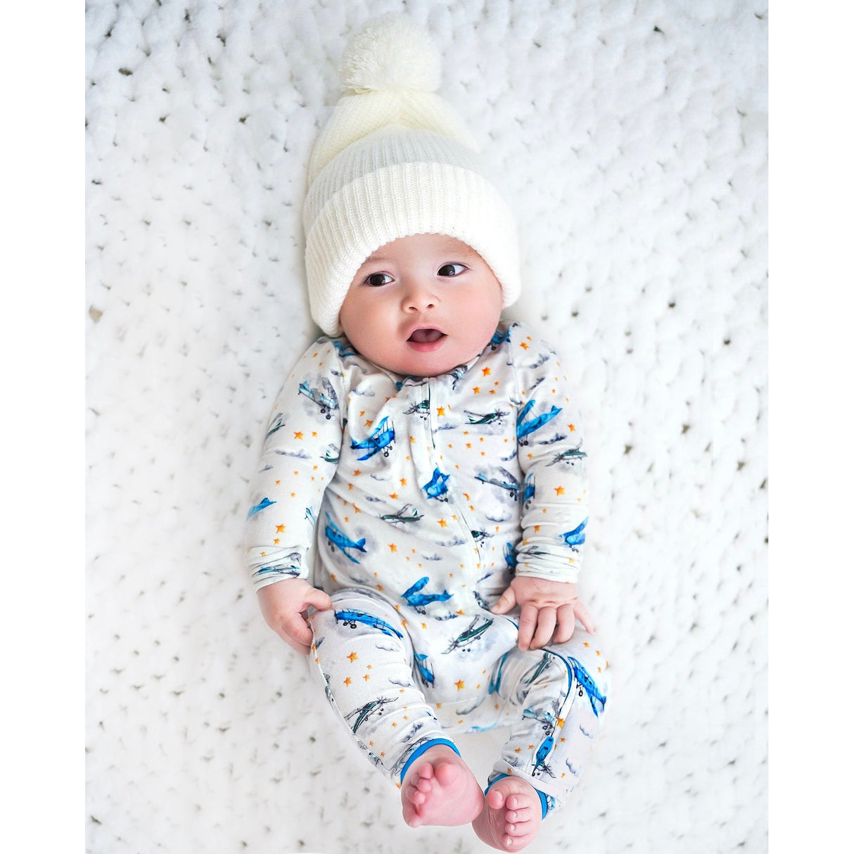 Planes Flying on Cloud 9 Coverall (0-24m) - HoneyBug 