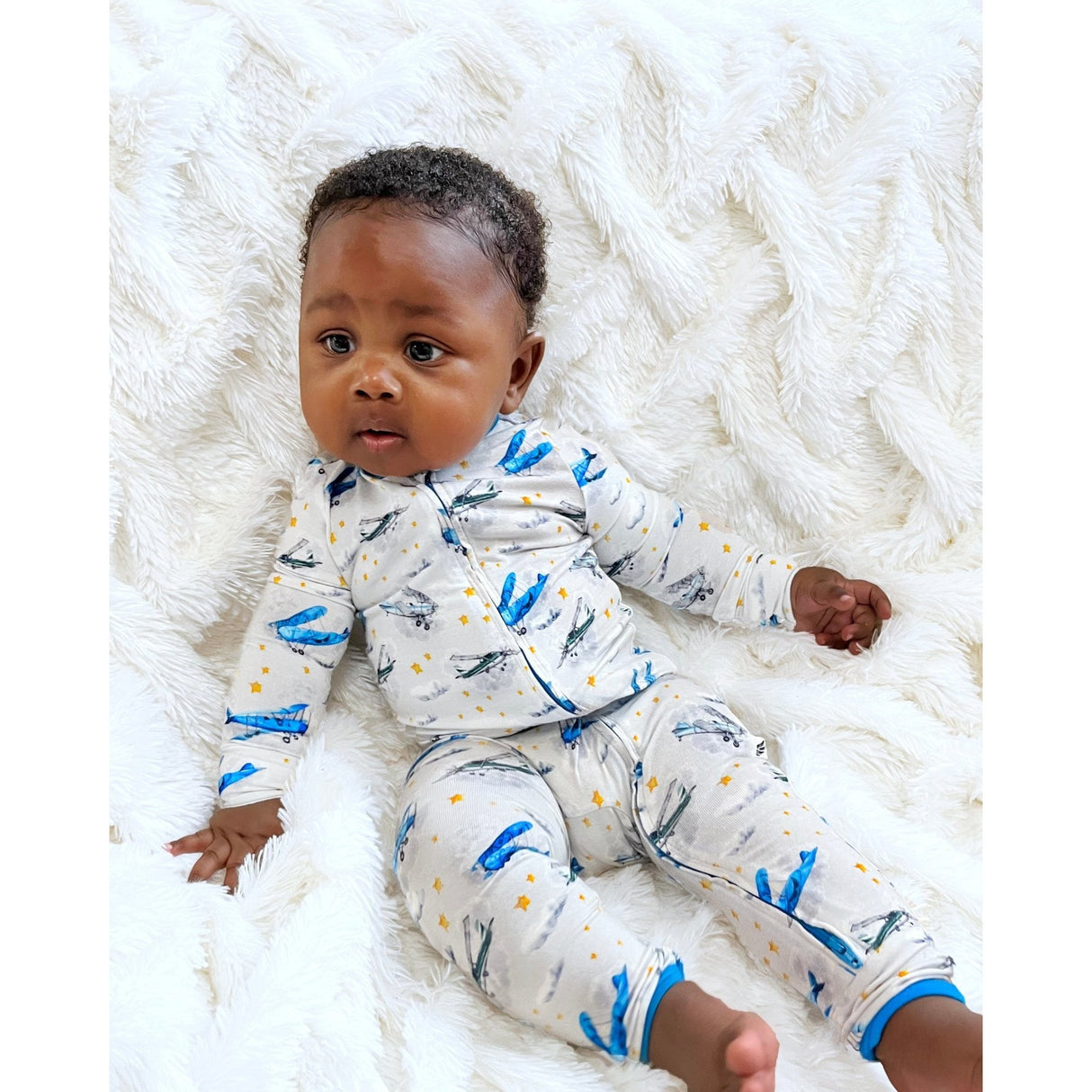 Planes Flying on Cloud 9 Coverall (0-24m) - HoneyBug 