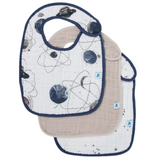 Cotton Muslin Classic Bib 3 Pack - Planetary