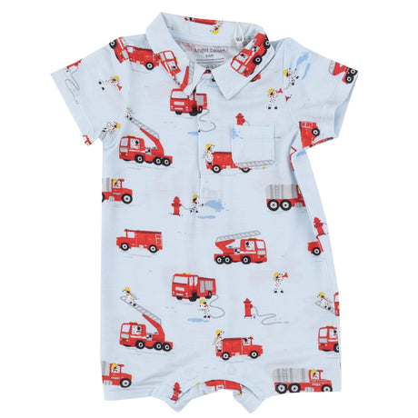 Polo Shortie - Firetruck Dalmations - HoneyBug 