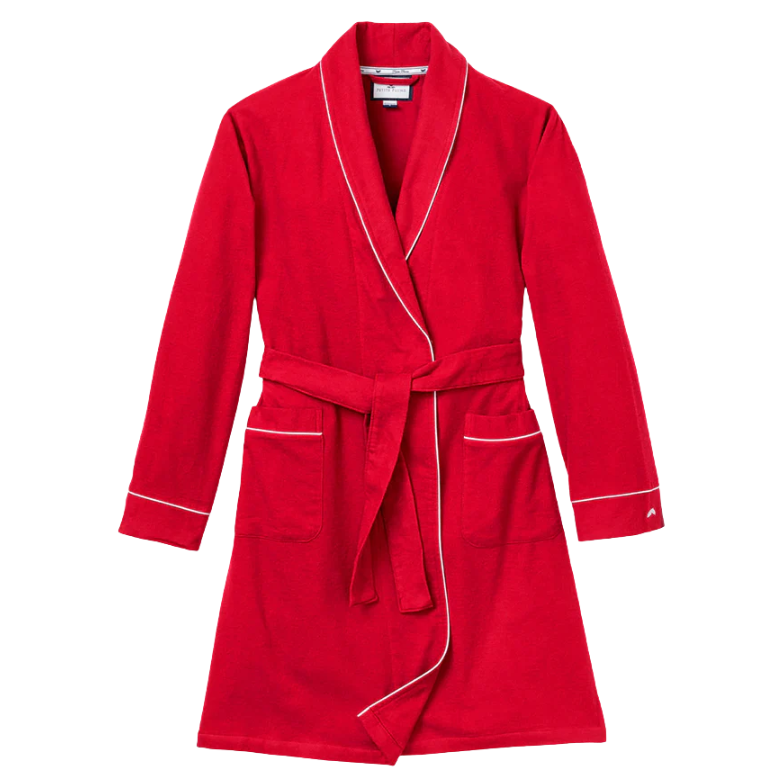 Women's Flannel Robe in Red - HoneyBug 