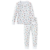 Kid's Pima Snug Fit Pajama Set in Merry Meow - HoneyBug 