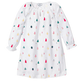 Girl's Twill Delphine Nightgown in Merry Trees - HoneyBug 