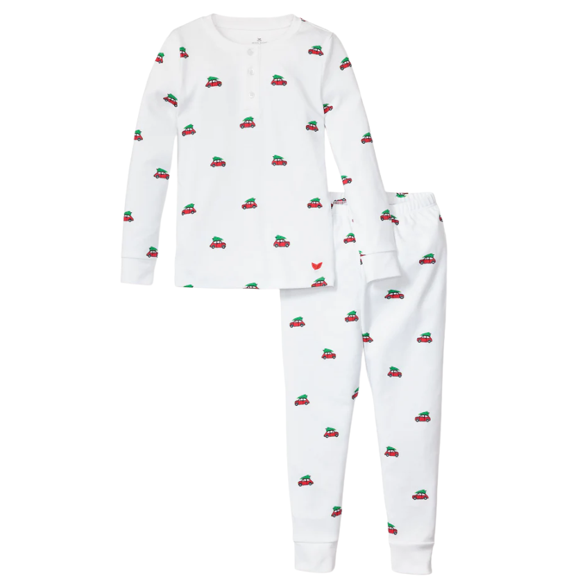 Kid's Pima Snug Fit Pajama Set in Holiday Journey - HoneyBug 