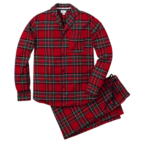 Men's Brushed Twill Pajama Set in Imperial Tartan - HoneyBug 