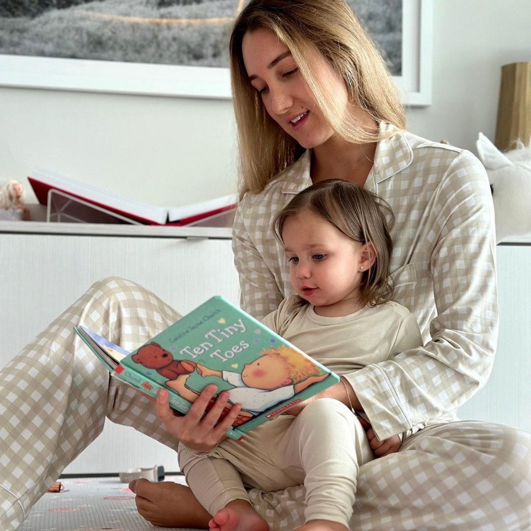 Women's Long Sleeve Pajama Set in Growing Love - HoneyBug 