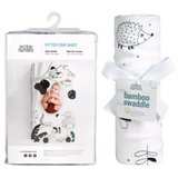 Crib Sheet and Swaddle Bundle - Woodland Dreams - HoneyBug 