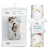 Crib Sheet and Swaddle Bundle - Enchanted Forest - HoneyBug 