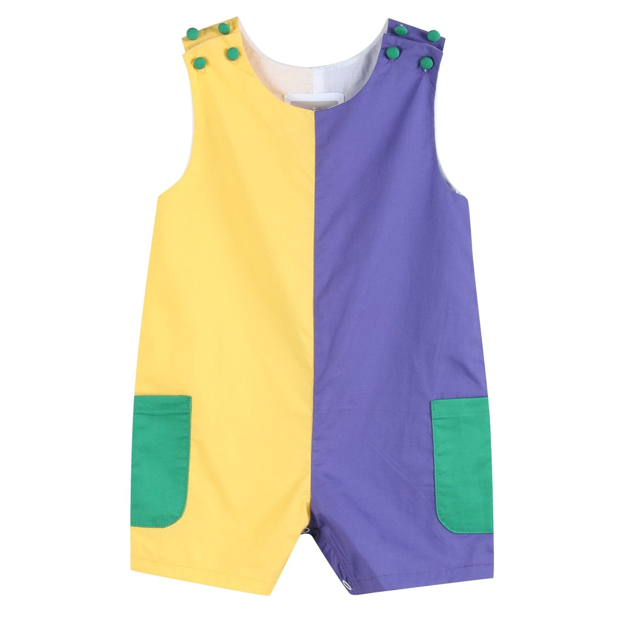 Purple, Green and Gold Mardi Gras Shortalls