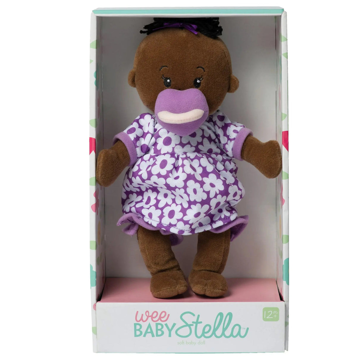 Wee Baby Stella Doll Brown with Black Hair by Manhattan Toy - HoneyBug 