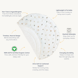 Organic Cotton Quilted Play Mat - Rainbow