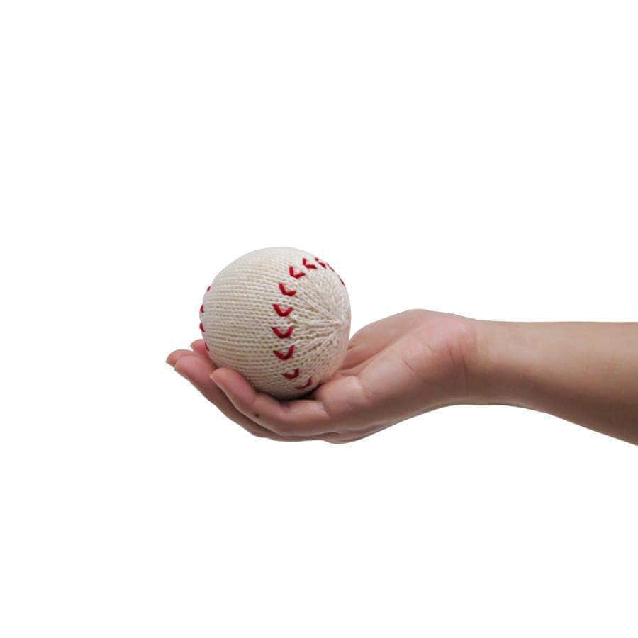 Organic Baby Toys - Newborn Rattles | Baseball