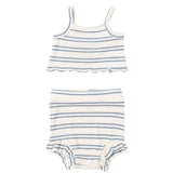 Rib Tank Top & High Waisted Short - Anchor Rib Stripe - HoneyBug 