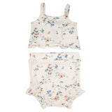 Rib Tank Top & High Waisted Short - Climbing Roses - HoneyBug 