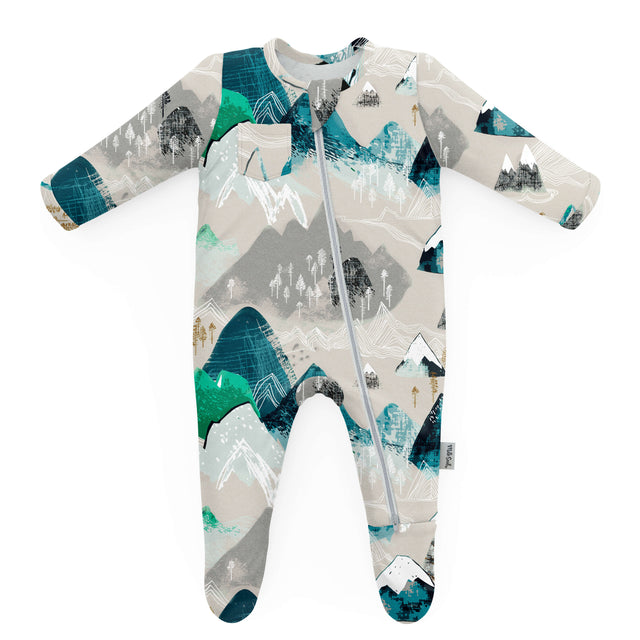 ROCKY MOUNTAINS FOOTED JAMMIES by Milk Snob - HoneyBug 