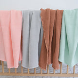Rose Pink Waffle Baby Blanket