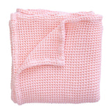 Rose Pink Waffle Baby Blanket