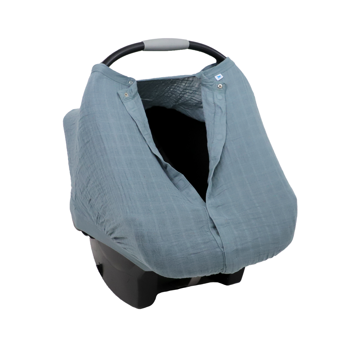 Cotton Muslin Car Seat Canopy - Sea