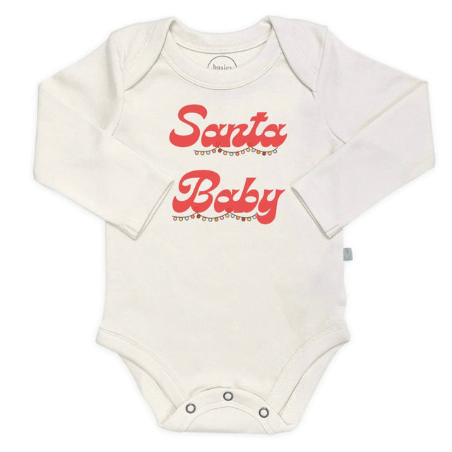 long sleeve graphic bodysuit | Santa Baby - HoneyBug 